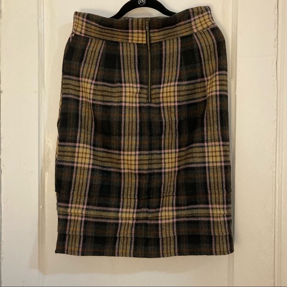 Wool-blend tartan pencil skirt - Picture 2 of 9